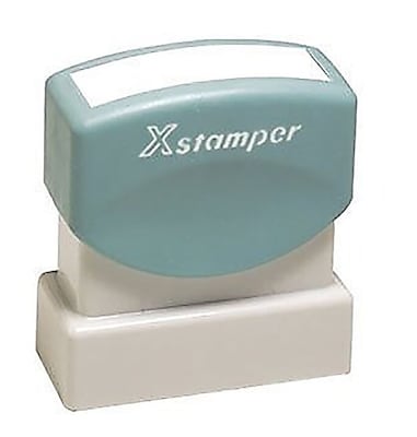 Xstamper 2-Color Title Stamps, ENTERED Blue/Red Ink (036031)