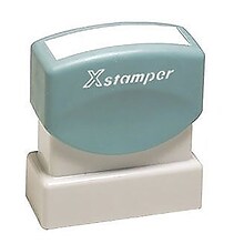 Xstamper 2-Color Title Stamps, ENTERED Blue/Red Ink (036031)