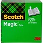 Scotch Magic Tape, Invisible, 1/2 in x 1296 in, 12 Tape Rolls, Clear, Refill, Home Office and Back to School Classroom Supplies