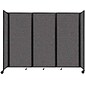 Versare The Room Divider 360 Freestanding Folding Portable Partition, 82"H x 102"W, Charcoal Gray Fabric (1182307)