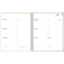 2024-2025 Blue Sky Day Designer Secret Garden Mint 8.5 x 11 Academic Weekly & Monthly Planner, Pla