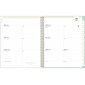 2024-2025 Blue Sky Day Designer Secret Garden Mint 8.5" x 11" Academic Weekly & Monthly Planner, Plastic Cover, Multicolor