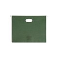 Smead 100% Recycled Hanging File Jacket, 3 1/2 Expansion, Letter Size, Standard Green, 10/Box (6422