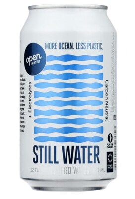 Open Water Still Canned Water with Electrolytes, 12oz, 12/Case (343-00002)