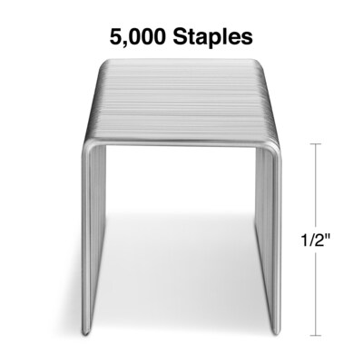 Staples High-Capacity Staples, 1/2" Leg Length, 5000/Box (TR58094)