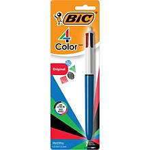 BIC 4-Color Retractable Ballpoint Pen, Medium Point, Multicolor Ink (24623/MM11)