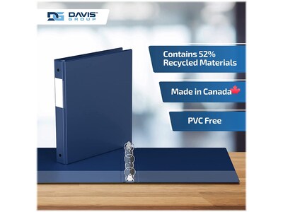 Davis Group Premium Economy 1" 3-Ring Non-View Binders, Royal Blue, 6/Pack (2311-92-06)