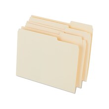 Quill Brand® Right Position File Folders, 1/3-Cut, Letter Size,  Manila, 100/Box (730042)