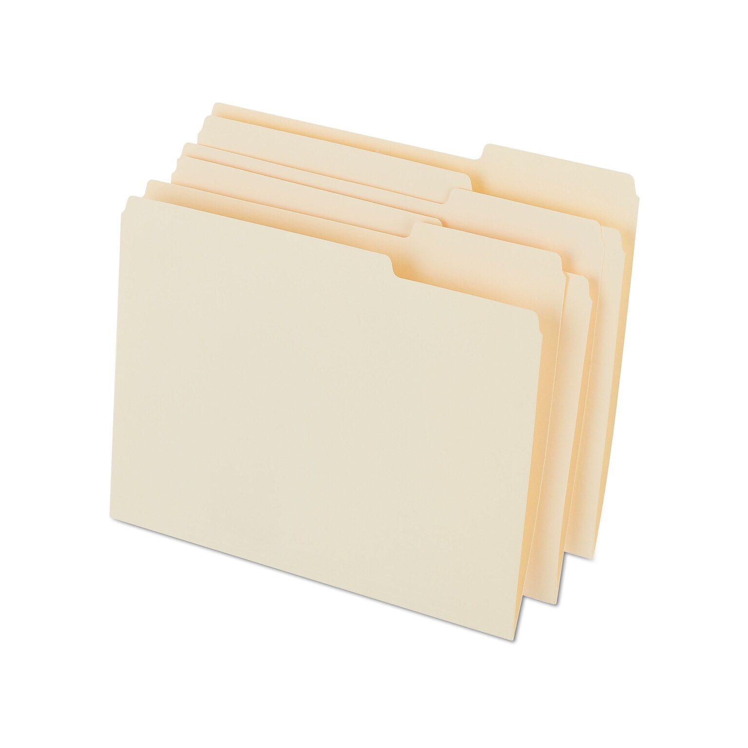 Quill Brand® Right Position File Folders, 1/3-Cut, Letter Size,  Manila, 100/Box (730042)