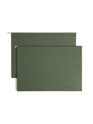 Smead Hanging File Folders, 2 Expansion, Legal Size, Standard Green, 25/Box (64359)