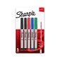 Sharpie Permanent Markers, Ultra Fine Tip, Assorted, 5/Pack (37675)