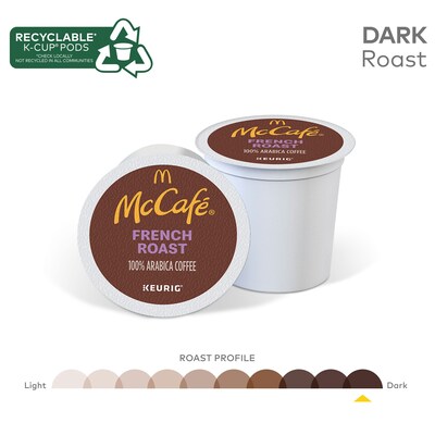 McCafe French Roast Coffee Keurig® K-Cup® Pods, Dark Roast, 96/Carton (080429CT)