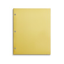 Staples® 4-Pocket 3-Hole Punched Presentation Folder, Yellow (56211-CC)