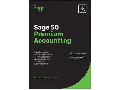 Sage 50 Premium Accounting 2024 for 1 User, Windows, Download (SAG303800V038)