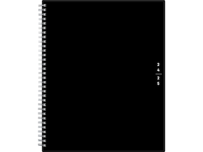 2024-2025 Blue Sky Teacher Lesson 8.5 x 11 Academic Weekly & Monthly Planner, Plastic Cover, Black