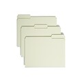 Smead Heavy Duty File Folder, 1/3-Cut Tab, 1 Expansion, Letter Size, Gray/Green, 25/Box (13230)