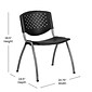 Flash Furniture HERCULES Series Plastic Stack Chair, Black (RUTF01ABK)