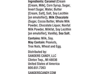 Sanders Small Batch Wonders Milk Chocolate Sea Salt Caramels, 18 Oz. (30986)