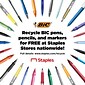 BIC Round Stic Xtra-Life Ballpoint Pen, Medium Point, 1.0mm, Blue Ink, 60/Pack (GSM609BE)