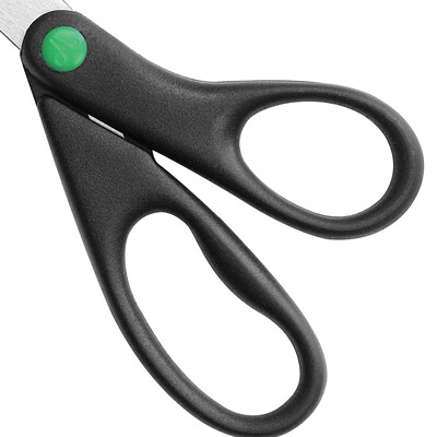 Westcott KleenEarth 8" Stainless Steel Standard Scissors, Pointed Tip, Black (41418/13039)