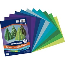 Tru-Ray 9 x 12 Construction Paper, Cool Assorted, 150 Sheets/Pack (P6687)