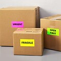 Avery Sure Feed Laser Shipping Labels, 2x 4, Neon Assorted, 10 Labels/Sheet, 100 Sheets/Box (5964)