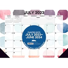2023-2024 Willow Creek Painted Dots 17 x 12 Academic Monthly Desk Pad Calendar (37171)