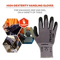 Ergodyne ProFlex 7000 Nitrile Coated Gloves, Microfoam Palm, ANSI Level 5 Abrasion Resistance, Gray,