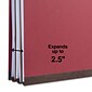 Quill Brand® 2/5-Cut Tab Pressboard Classification File Folders, 2-Partitions, 6-Fasteners, Letter, Red, 15/Box (73803)