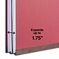 Quill Brand® 2/5-Cut Tab Pressboard Classification File Folders, 1-Partition, 4-Fasteners, Legal, Red, 15/Box (7-47030)