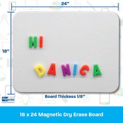 Flipside Magnetic Dry-Erase Whiteboard, 18" x 24" (FLP10026)