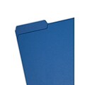 Smead File Folder, 3 Tab, Letter Size, Navy, 100/Box (10279)