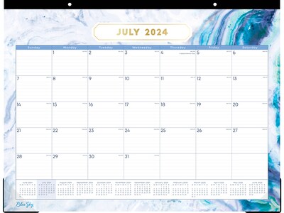 2024-2025 Blue Sky Gemma 22" x 17" Academic Monthly Desk Pad Calendar (141377-A25)