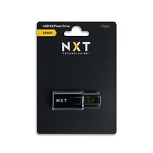 NXT Technologies 128GB USB 3.2 Type-A Flash Drive, Black (NX61119)