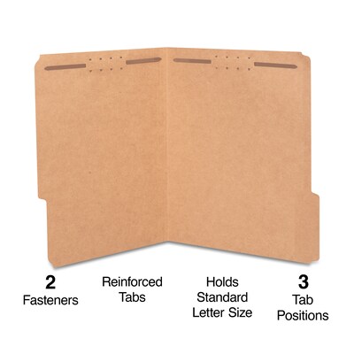 Staples® Reinforced Classification Folder, 2" Expansion, Letter Size, Kraft, 50/Box (ST831123/831123)