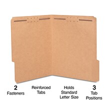 Staples® Reinforced Classification Folder, 2 Expansion, Letter Size, Kraft, 50/Box (ST831123/831123