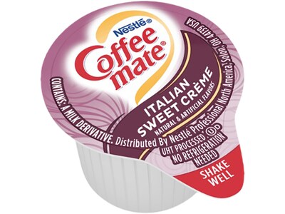 Coffee mate Italian Sweet Creme Liquid Creamer, 0.38 fl. oz., 180/Carton (12222222)