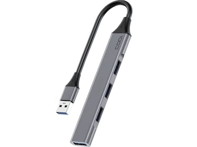CODi 4-Port USB-A Hub, Silver  (A01113)