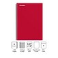 Staples Premium 3-Subject Notebook, 5.88" x 9.5", College Ruled, 138 Sheets, Red (ST58353)