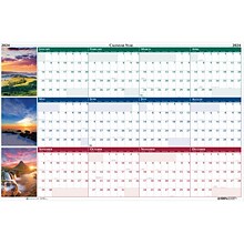2024 House of Doolittle Earthscape 24 x 37 Wet-Erase Yearly Wall Calendar, Reversible (393-24)