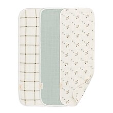 Organic Cotton 3-pc. Poppy Burp Cloth Set