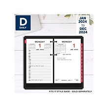 2024 AT-A-GLANCE 6 x 3.5 Daily Desk Calendar Refill, Multicolor (E017-50-24)