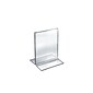 Azar® 6" x 5" Vertical Double Sided Stand Up Acrylic Sign Holder, Clear, 10/Pack