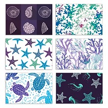 Better Office Cards with Envelopes, 4 x 6, Sea Life, 50/Pack (64559-50PK)