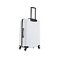DUKAP ADLY Polycarbonate/ABS 3-Piece Luggage Set, White (DKADLSML-WHI)