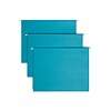 Smead Hanging File Folders, 1/5-Cut Adjustable Tab, Letter Size, Teal, 25/Box (64074)