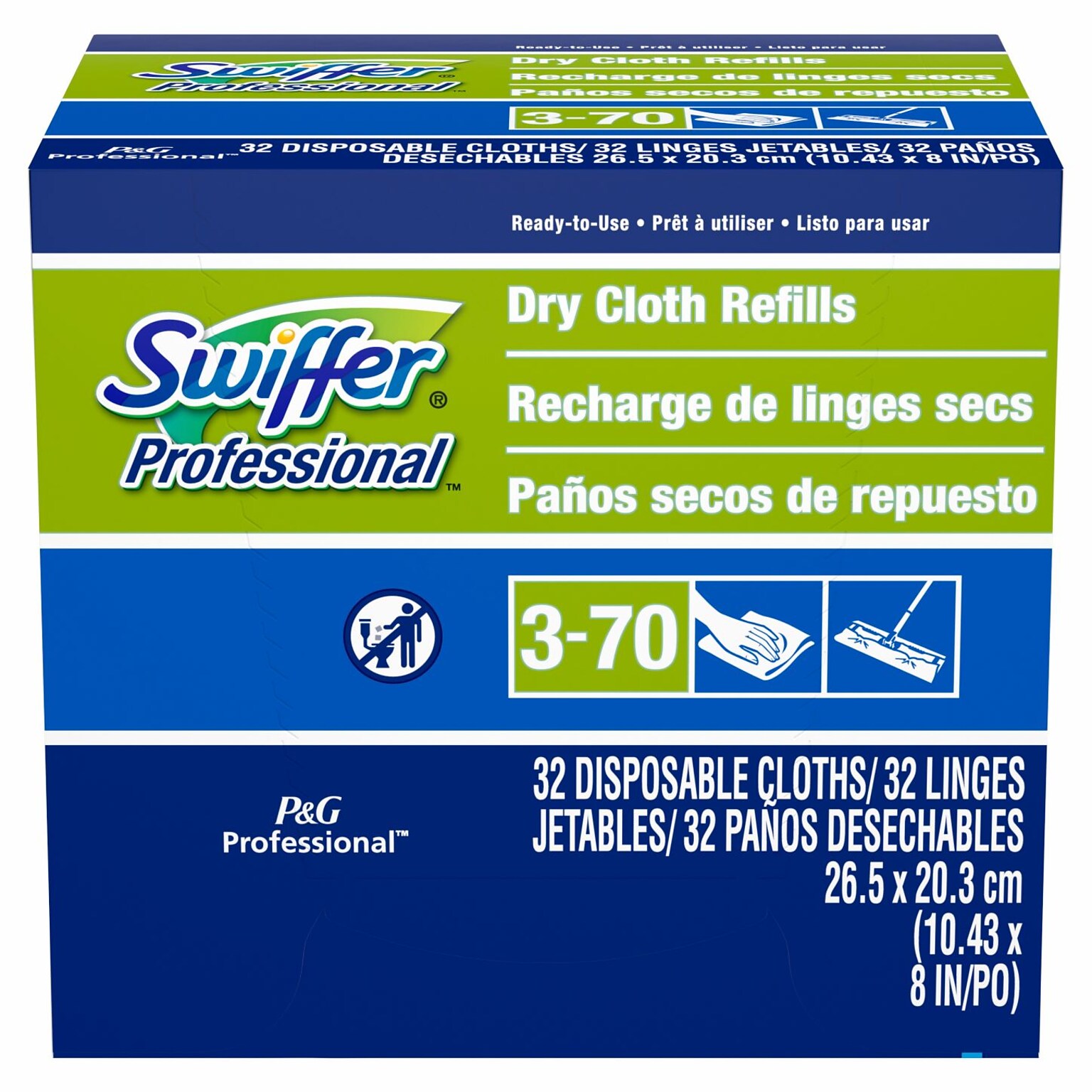 Swiffer Professional Duster Dry Cloth Sweeping Pad Refills for Swiffer Sweeper, 32/Pack (33407)