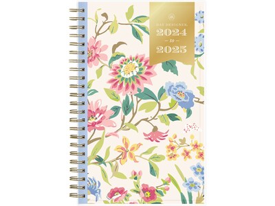 2024-2025 Blue Sky Day Designer Climbing Floral Blush 5 x 8 Academic Weekly & Monthly Planner, Pla
