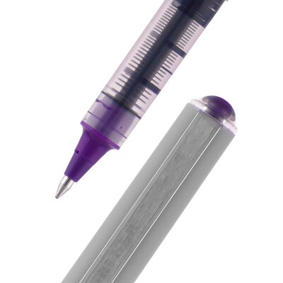 uniball Vision Rollerball Pens, Fine Point, 0.7mm, Purple Ink (60382)