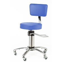 Brandt Hydraulic Surgeon Stool with Backrest, Space Blue (15512SpaceBlue)